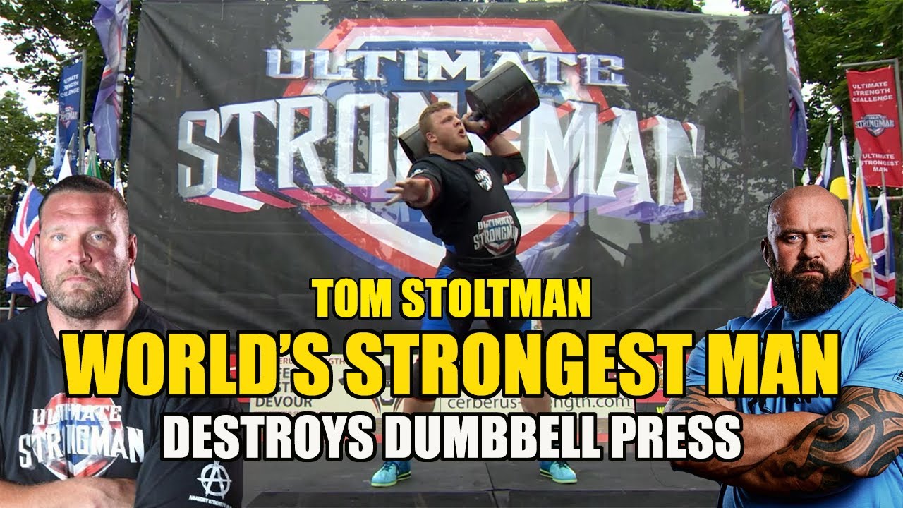 WORLD STRONGEST MAN TOM STOLTMAN DESTROYS MONSTER DUMBBELL| TERRY HOLLANDS, PA'O'DWYER & PAUL SMITH