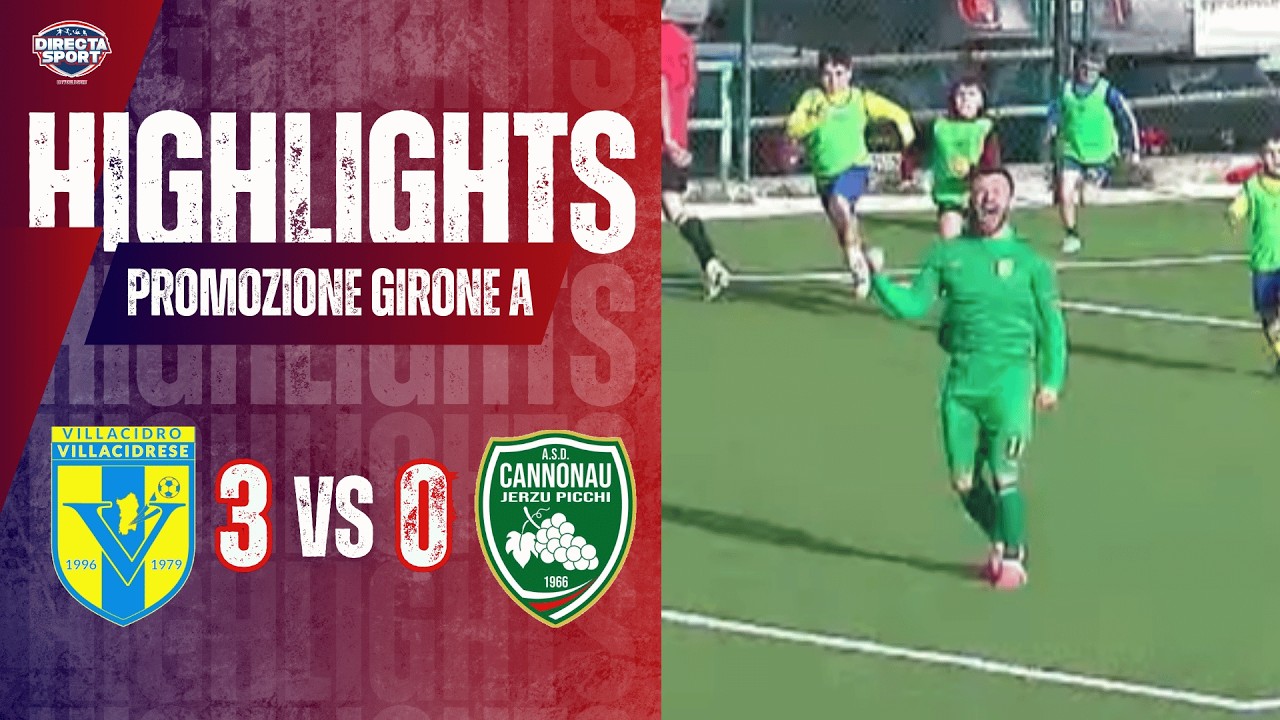 Calcio Promozione Gir. A - Villacidrese Calcio-Cannonau Jerzu Picchi 3-0 (Highlights)