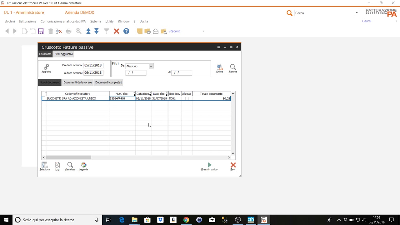 Fatel registrazione fatture passive