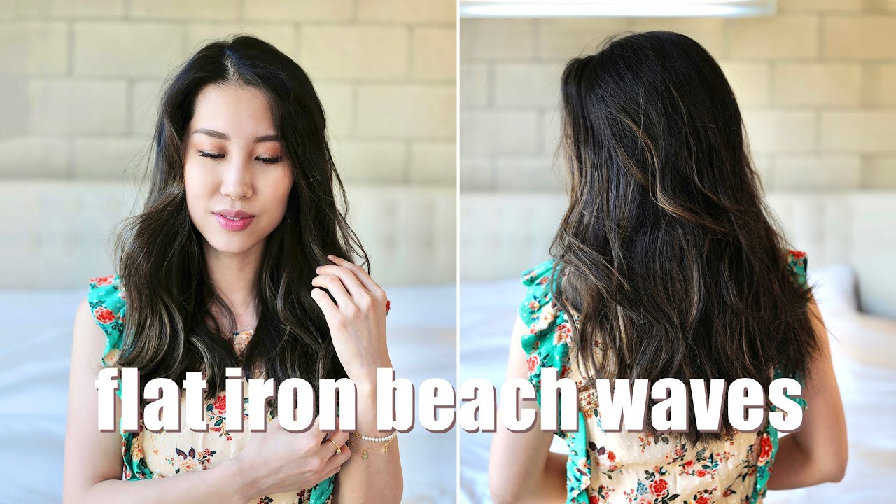 Natural Voluminous Beach Waves With A Flat Iron | BeKind Straightener Hair Tutorial | Chris Han