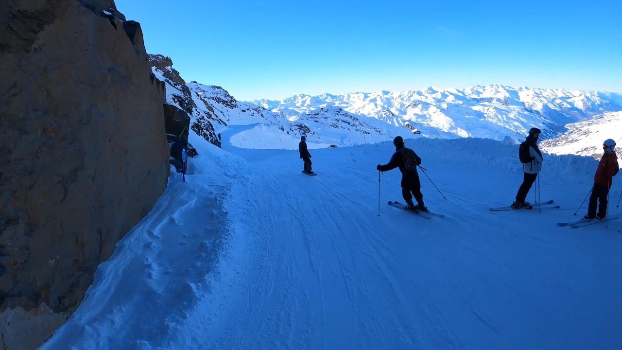 Blue run Piste Rosael,Chamois,Plateau;Lagopedes and Gentianes  Les 3 Vallees Val Thorens West