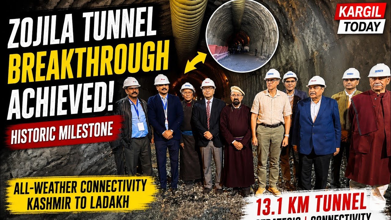HISTORIC MOMENT! Zojila Tunnel Breakthrough Achieved | Nitin Gadkari Marks Engineering Milestone