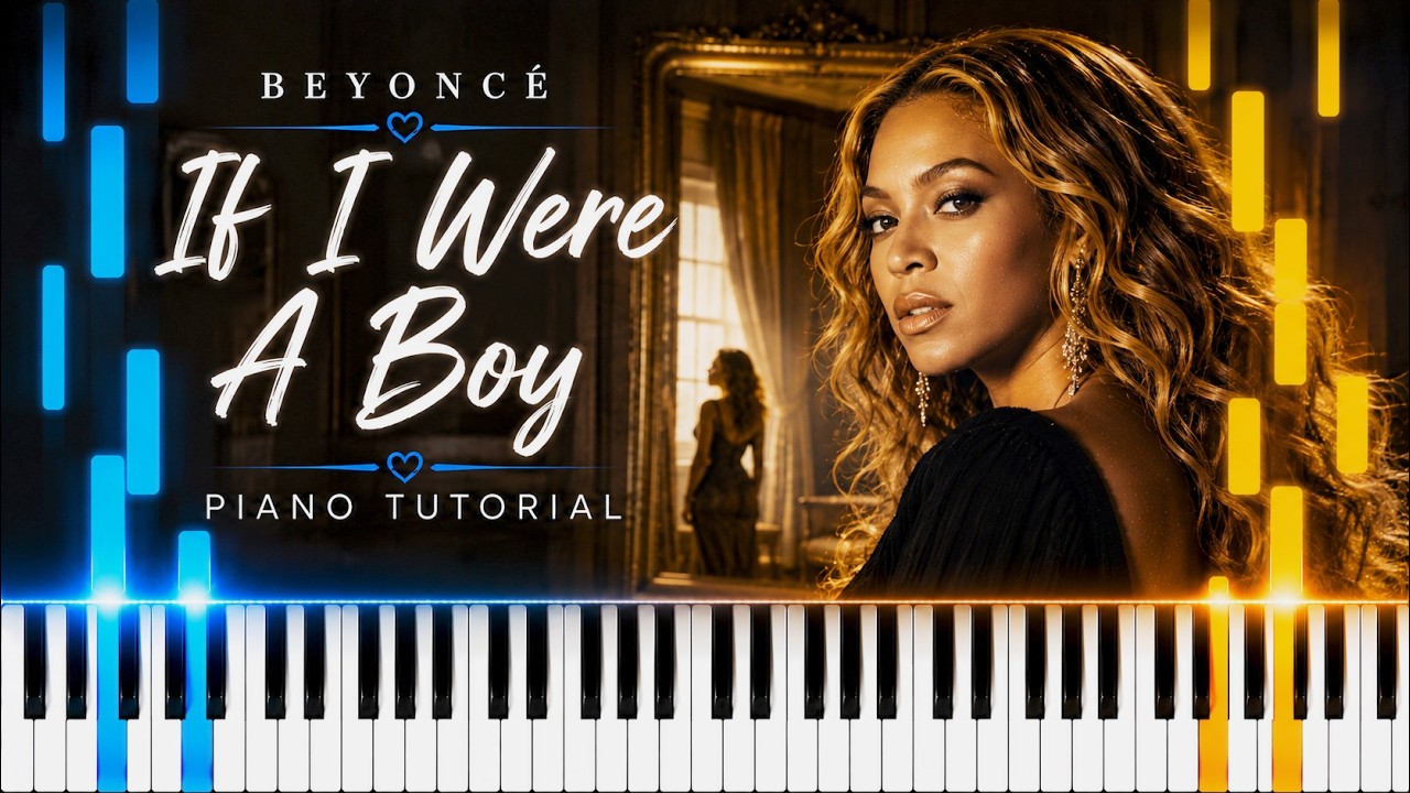 Learn To Play If I Were A Boy Beyonce on Piano! (Medium)