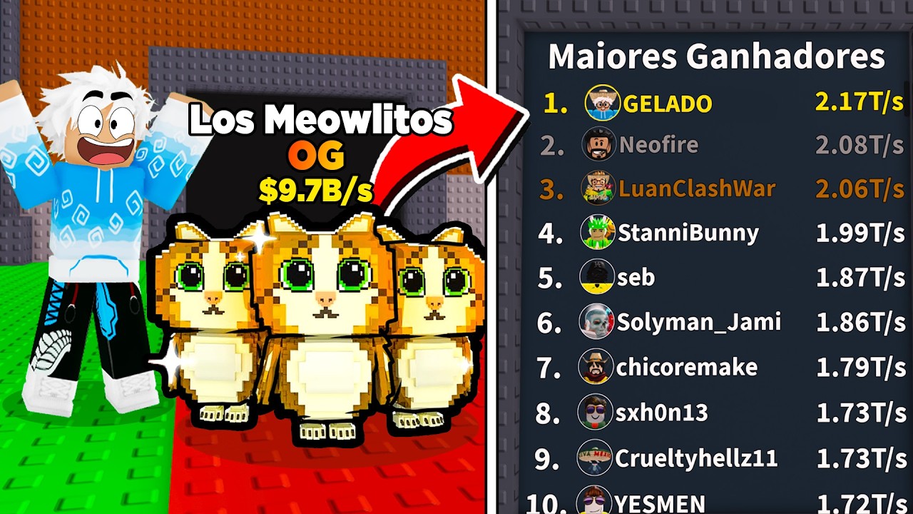 Usei BRAINROTS PROIBIDOS para chegar no TOP 1 do Roblox