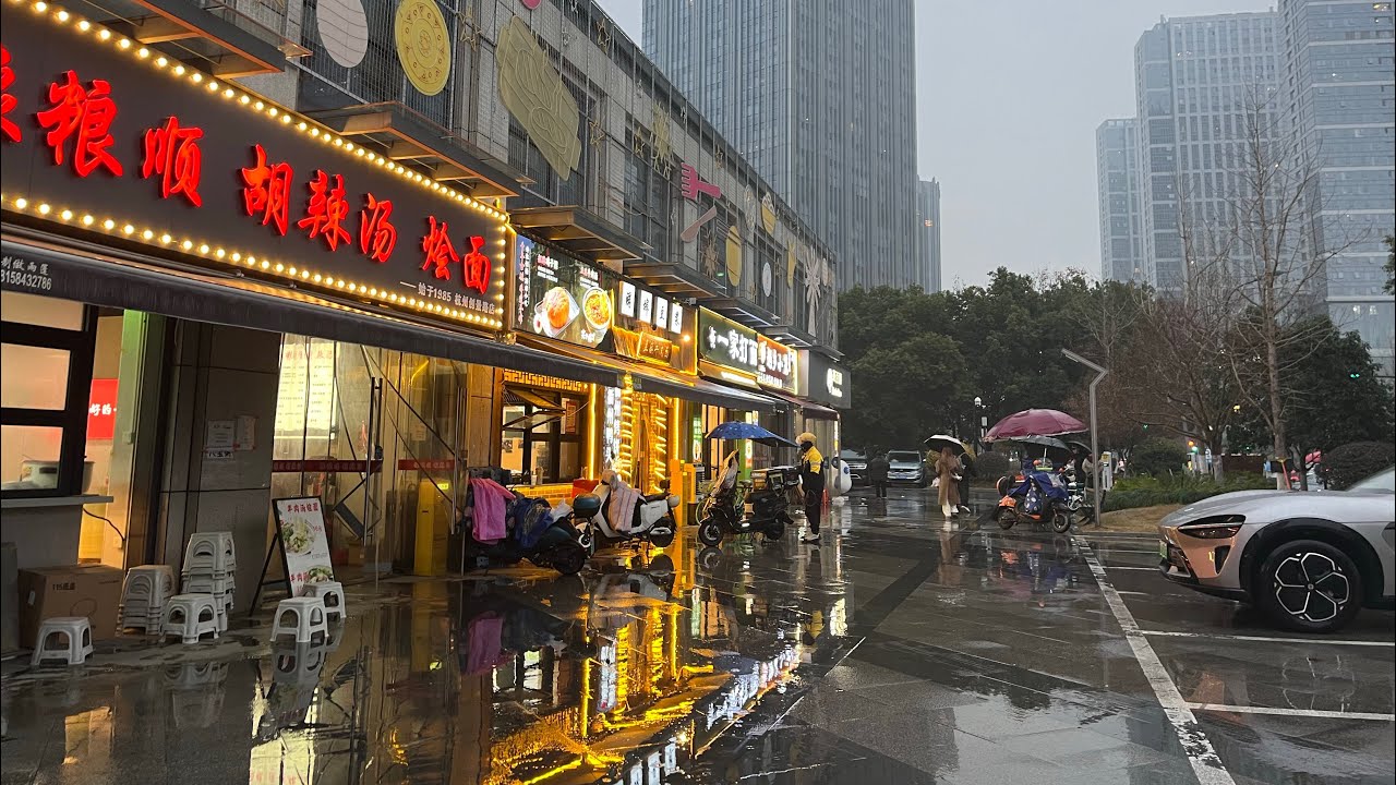 Urban Rain | Quiet Walk in Yuhang