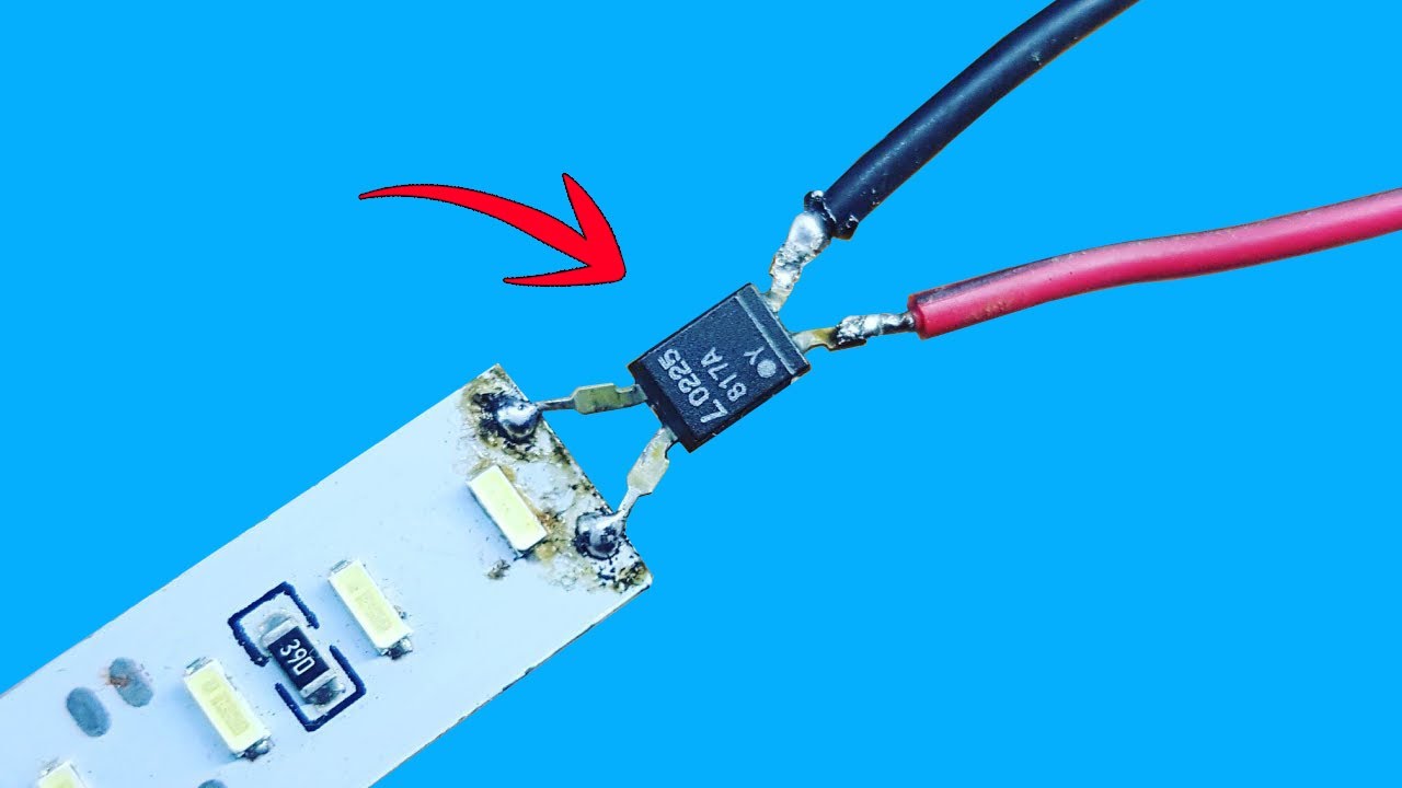 How to make a 12v / 220v Emergency led light using Simple electronic circuit | Homemade DIY