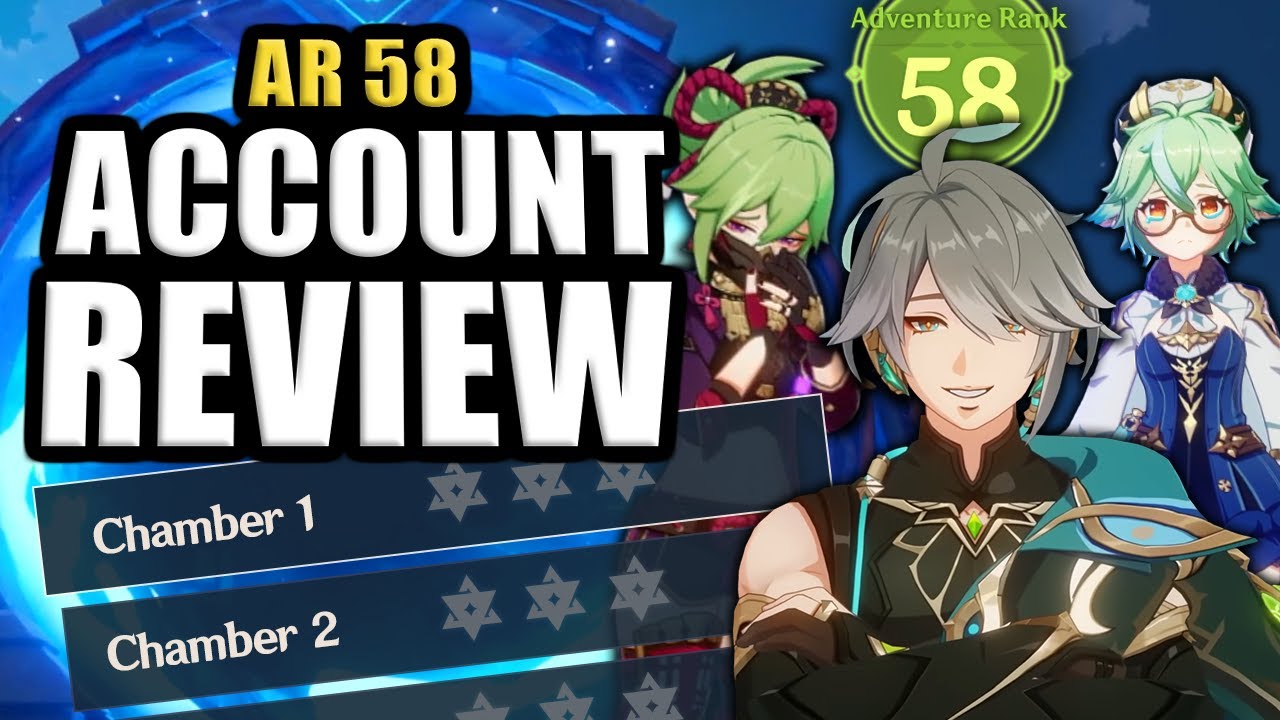 AR 58 HAS NEVER CLEARED ABYSS?! Account Review Genshin Impact