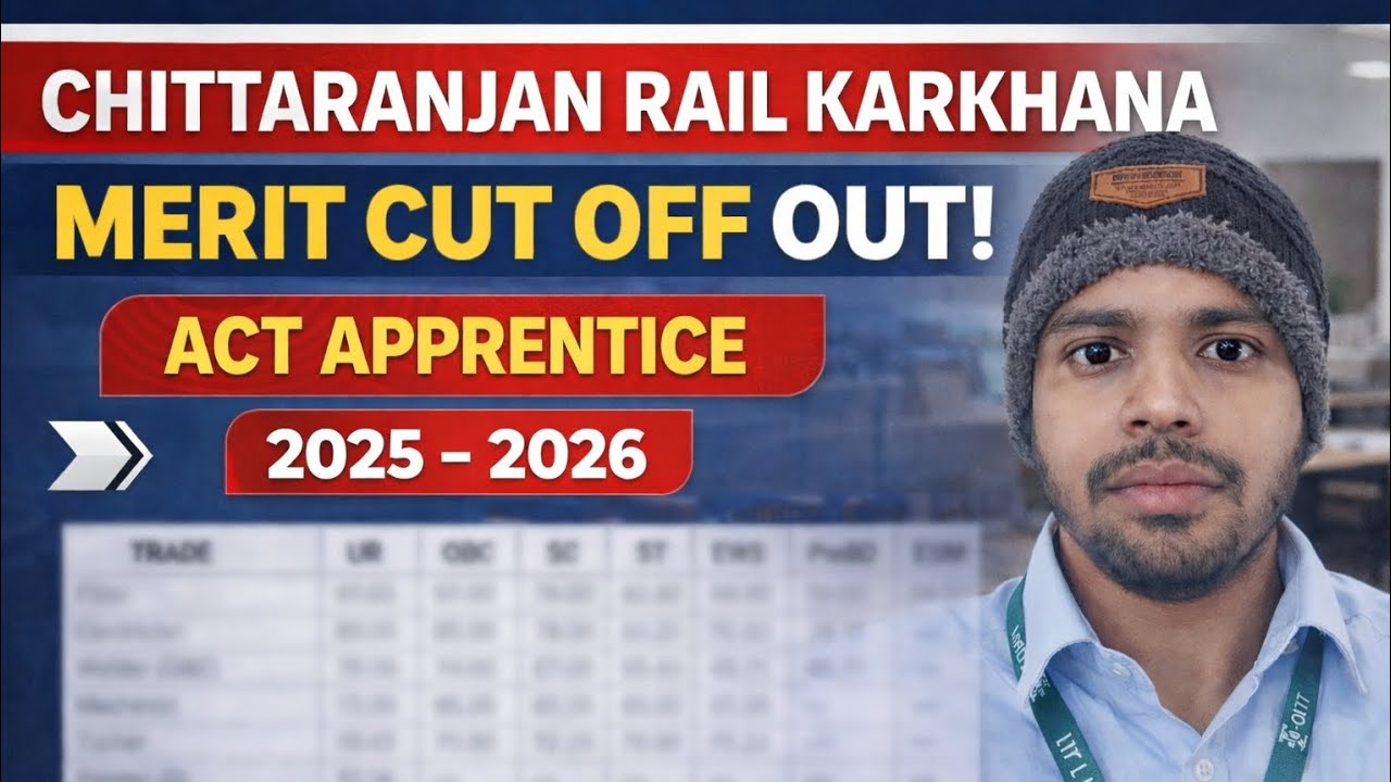 CLW Chittaranjan Apprentice Cut Off 2026 Full Analysis 🔥 DV Marks Trade Wise | Electrician 88% 😱 