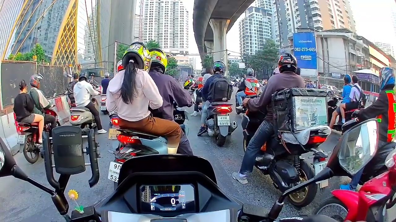 ASMR RIDE | sound of motorcycle riding Bangkok