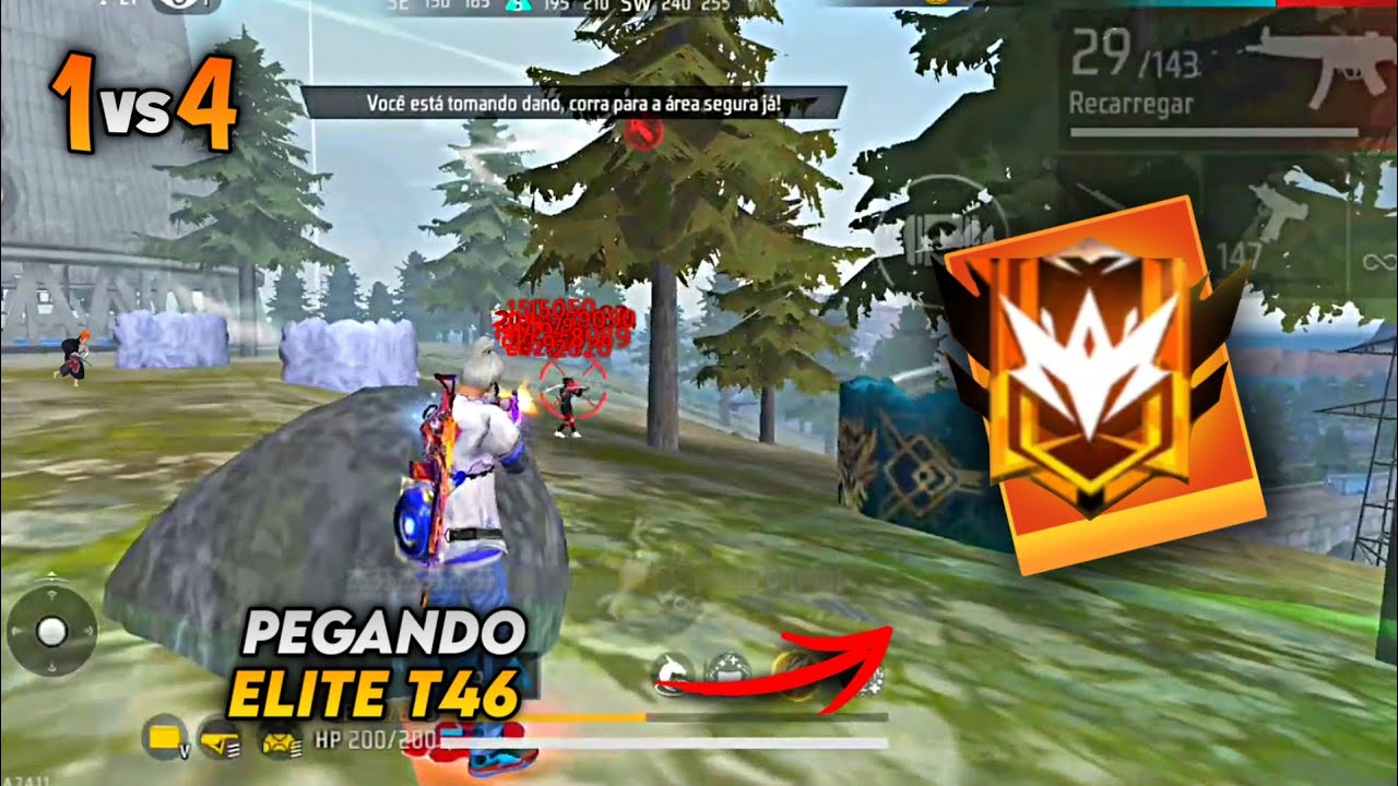 PEGANDO ELITE TEMPORADA 46 NO SOLO VS SQUAD!! RANQUEADA SOLO VS SQUAD FREE FIRE!!