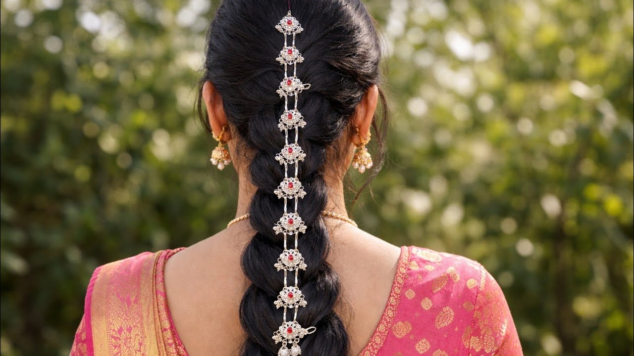Latest Silver Hair Accessory Design 2026 | Silver Choti Design with Red Stone 💍