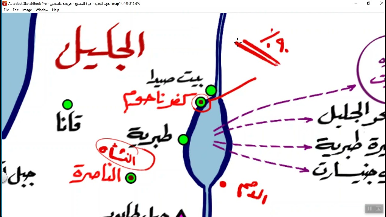 شرح مبسط لخريطة فلسطين في زمن المسيح