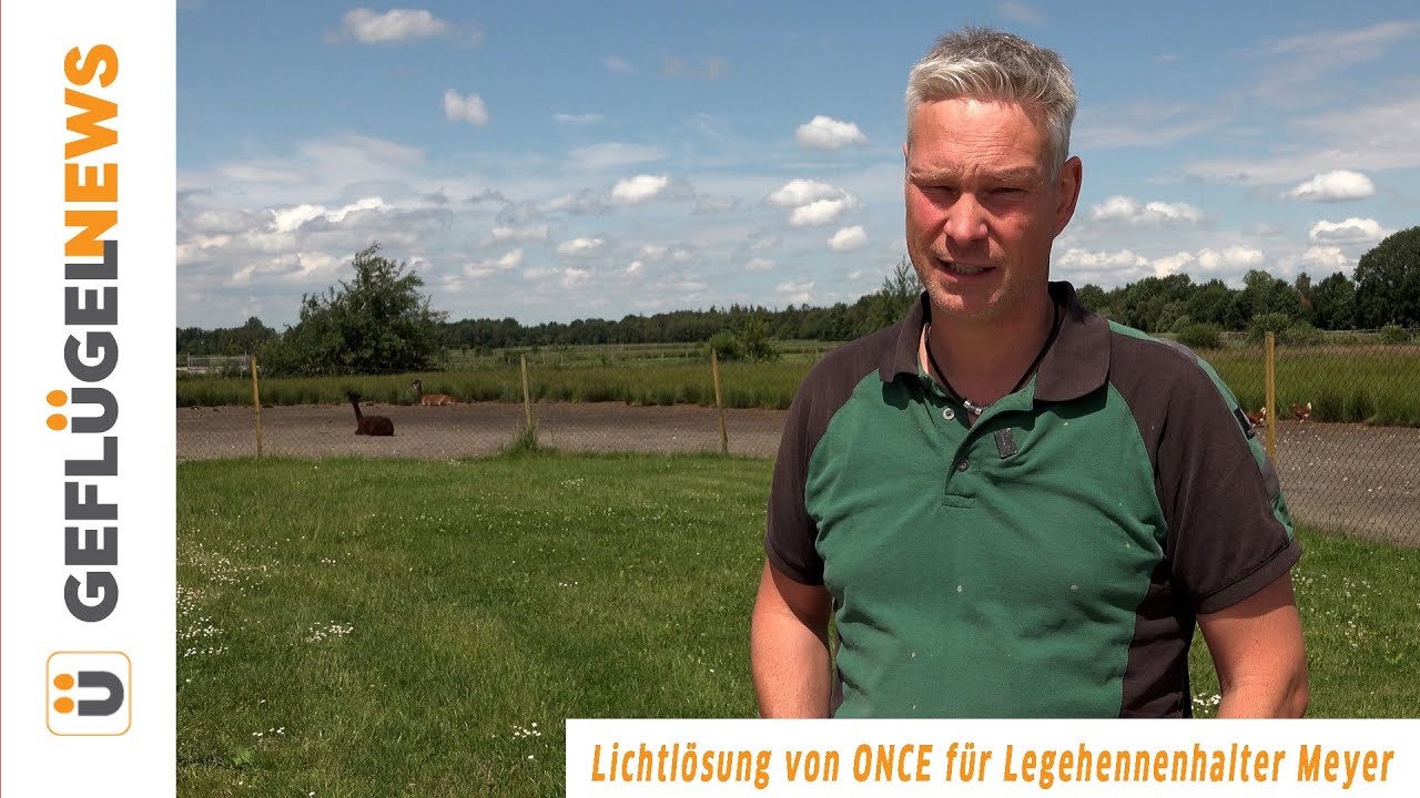 Legehennenbetrieb Meyer erläutert seine Lichtlösungen im Stall