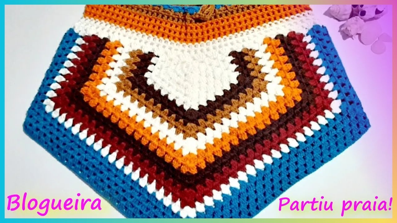 SHORT BLOGUEIRA DE CROCHÊ PASSO A PASSO