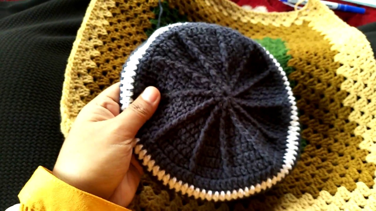 Crochet Kopiah kait tulang 12 bernama part 1 by Wan KKDM