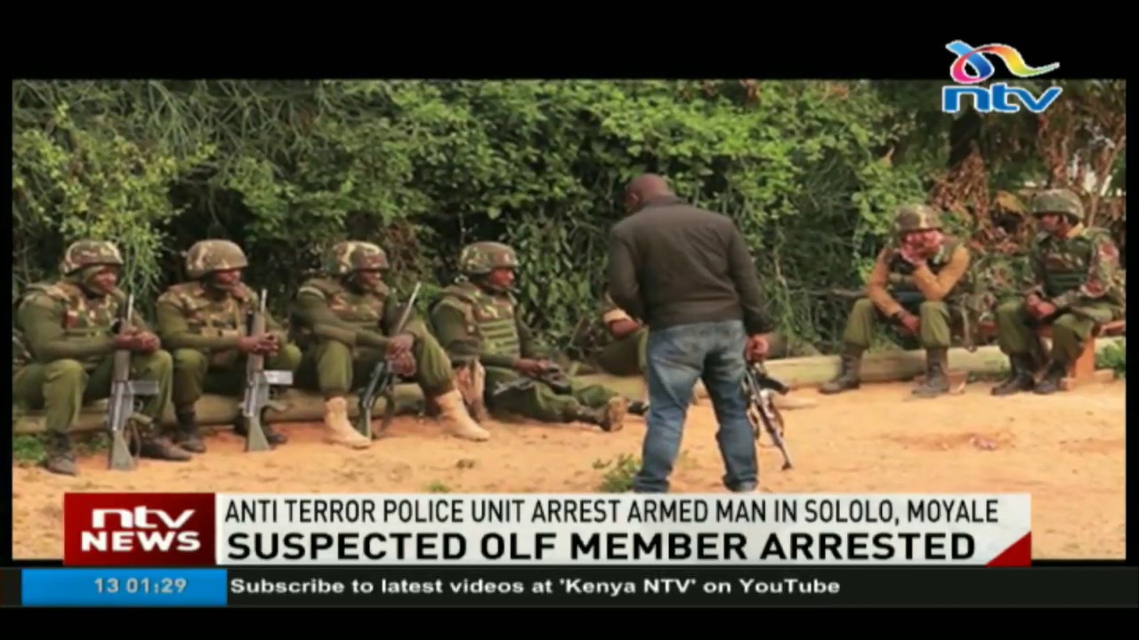Anti terror police unit arrest an armed man in Sololo, Moyale