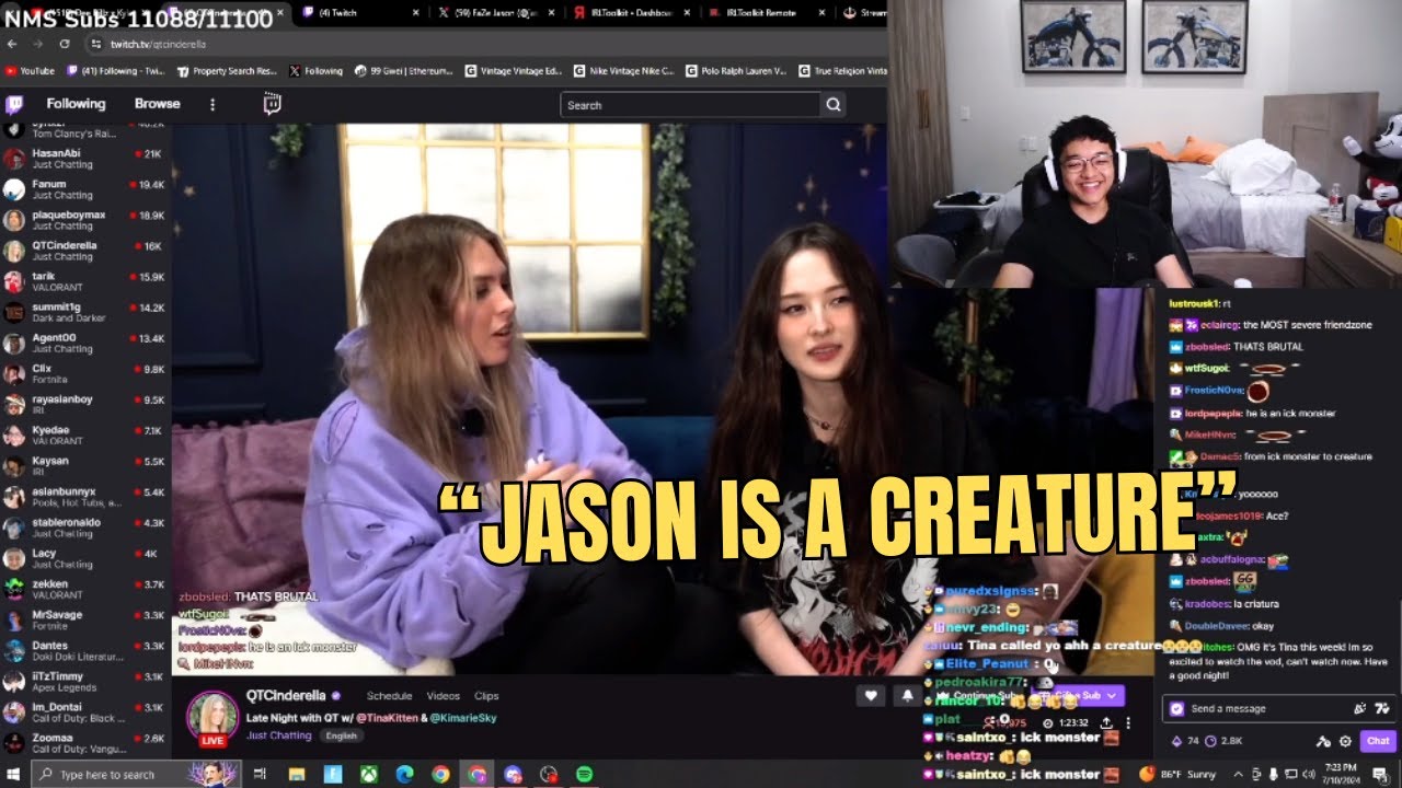 JasonTheWeen отреагировал на заявление TinaKitten и QTCinderella о том, что они не могут представ...