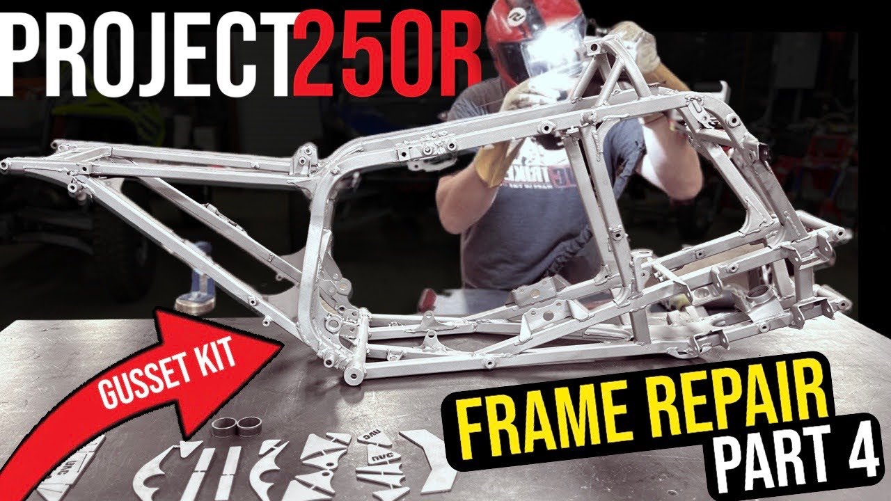 This Frame Needed some Help! 😅 1987 Honda TRX250R  How-To Install Gusset Kit + Repair