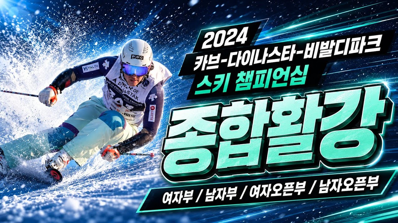 2024 카브-다이나스타-비발디파크 스키챔피언쉽 종합활강, 여자부, 남자부, 여자오픈부, 남자오픈부