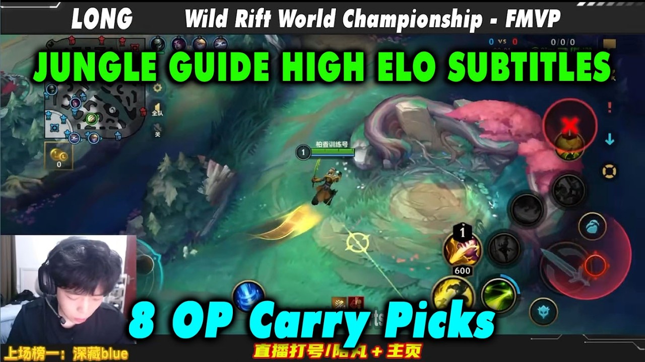 Wild Rift China Jungle - New Meta Picks | 8 Champs Guide Subtitles - NV Long High Elo Gameplay