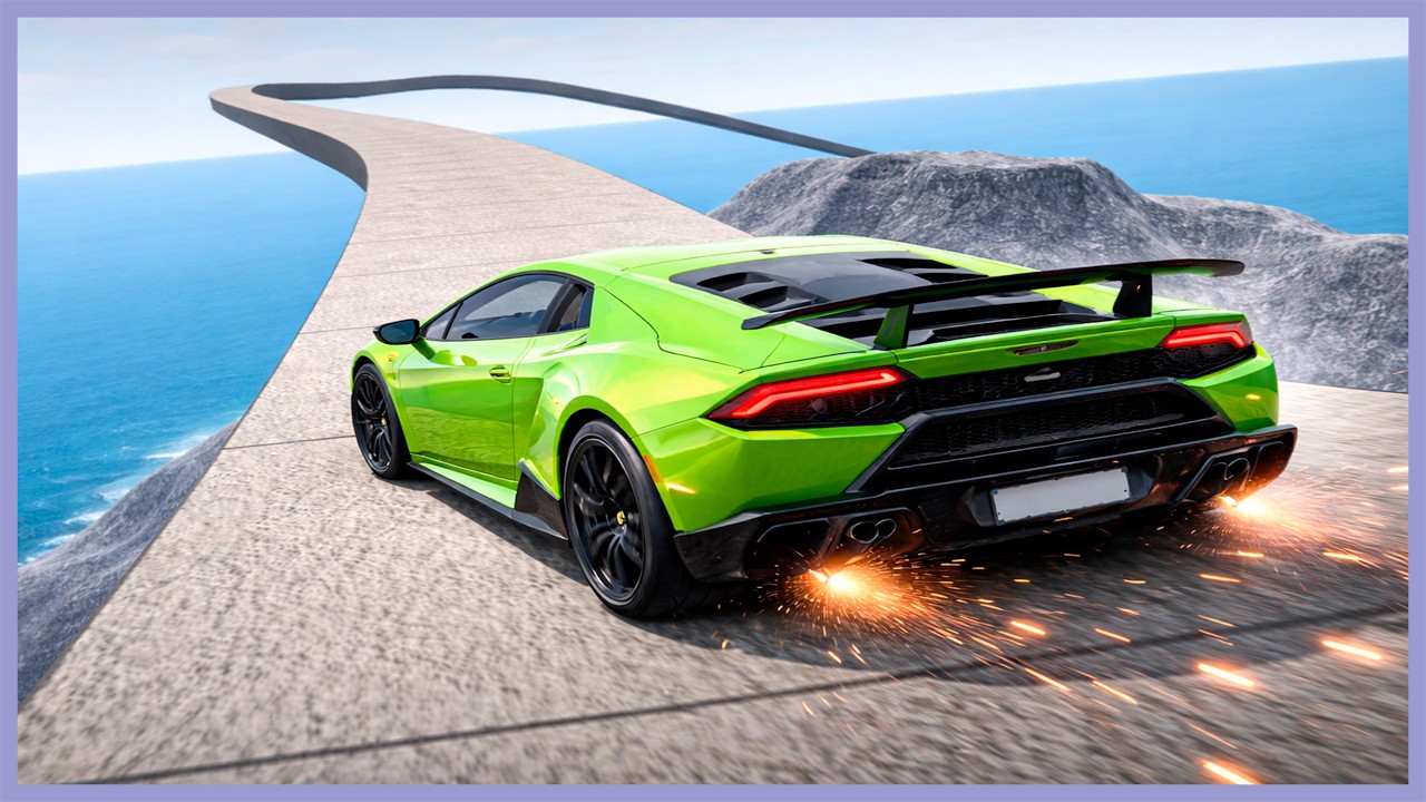 ¡Ningún coche sobrevive a este acantilado! Caídas masivas y choques épicos | BeamNG.drive