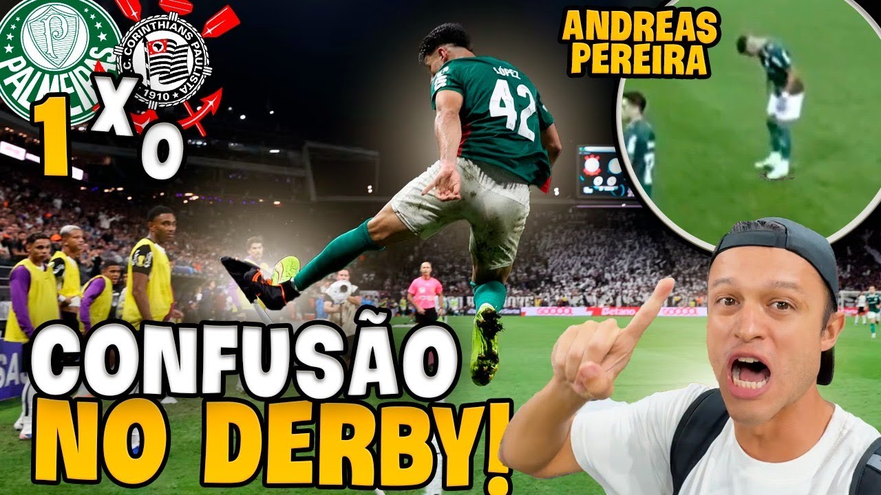 CONFUSÃO PESADA NO DERBY: FLACO CHUTA A BANDEIRA DO CORINTHIANS E “MALANDRAGEM” DO ANDREAS PEREIRA!