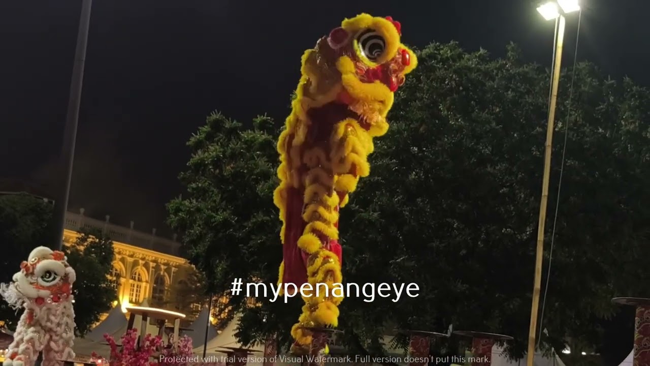 Epic Lion Dance Show | CNY Chap Goh Meh & Valentine's Celebration 2025 | Penang