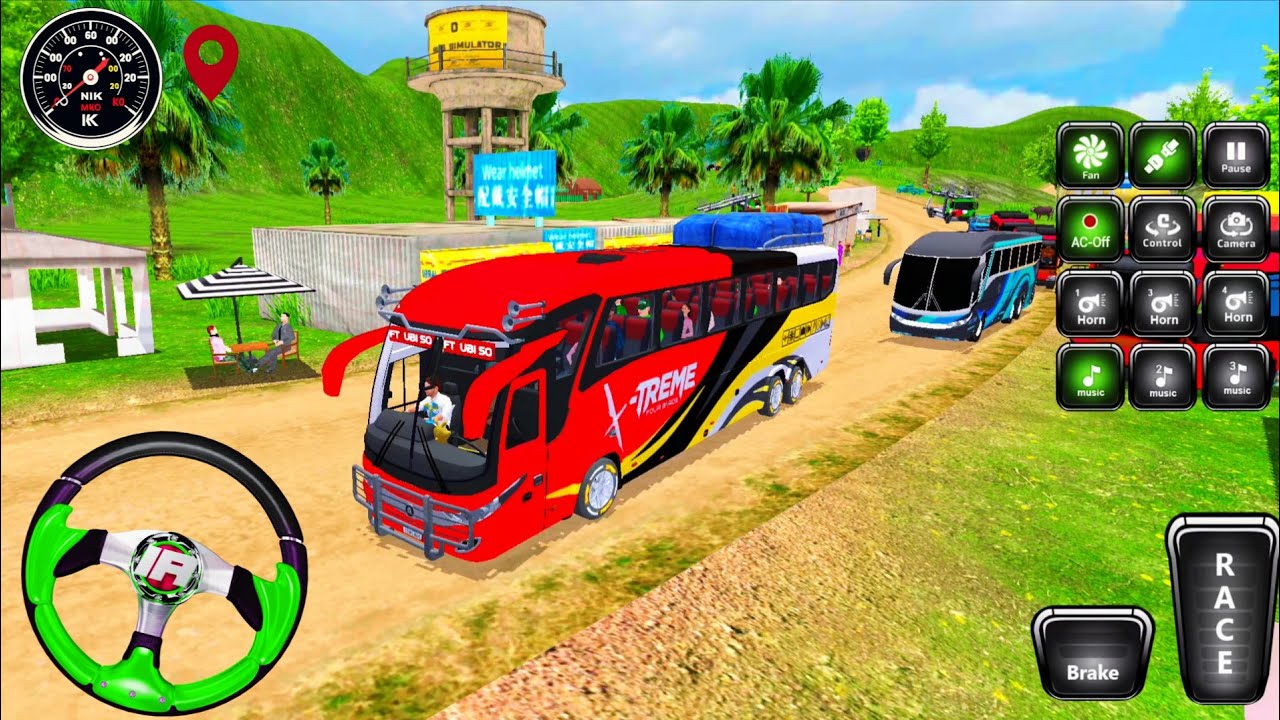 Bus Driving Offroad Simulator 3d | Village Road Bus Driving Gameplay | Android Gameplay 
