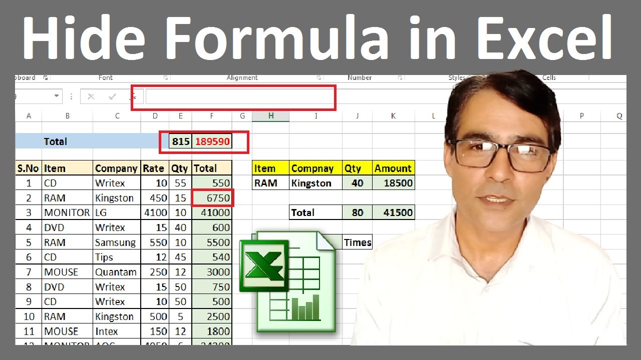 How to Hide Formula in excel | Hide and Protect formula in Excel in hindi