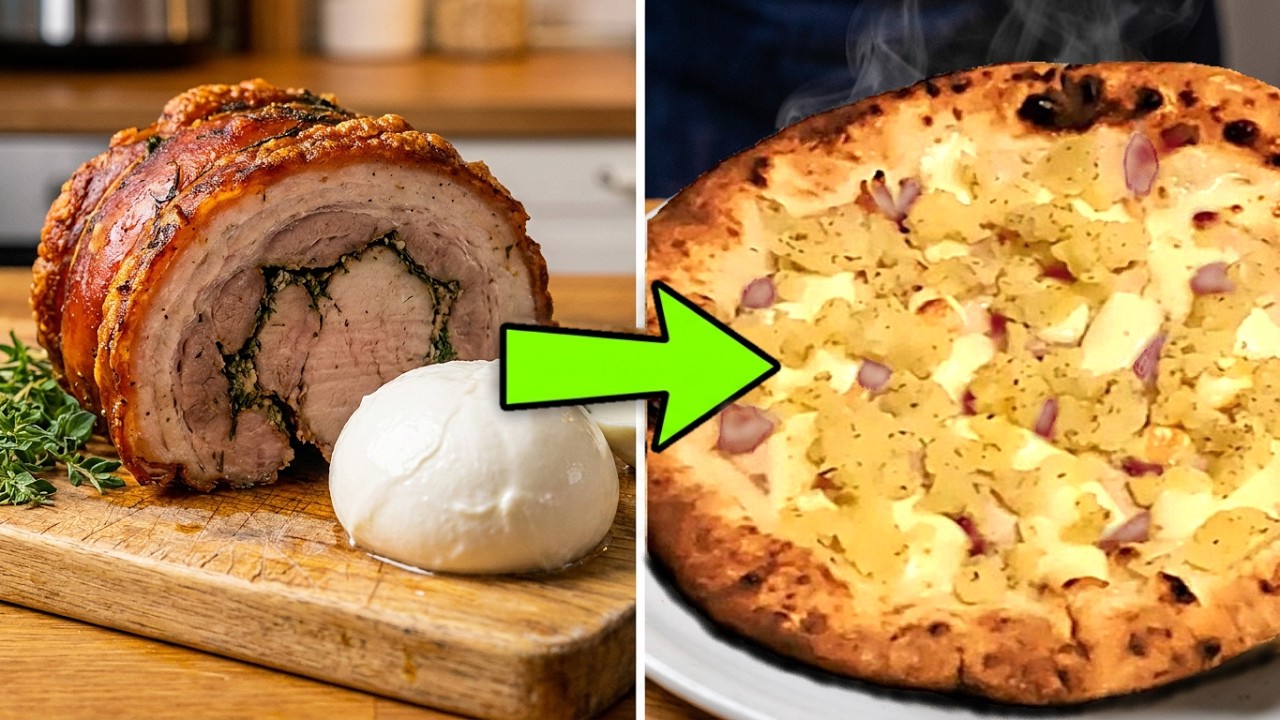 Pizza napoletana Porchetta Provola e Patate ricetta completa e dettagliata
