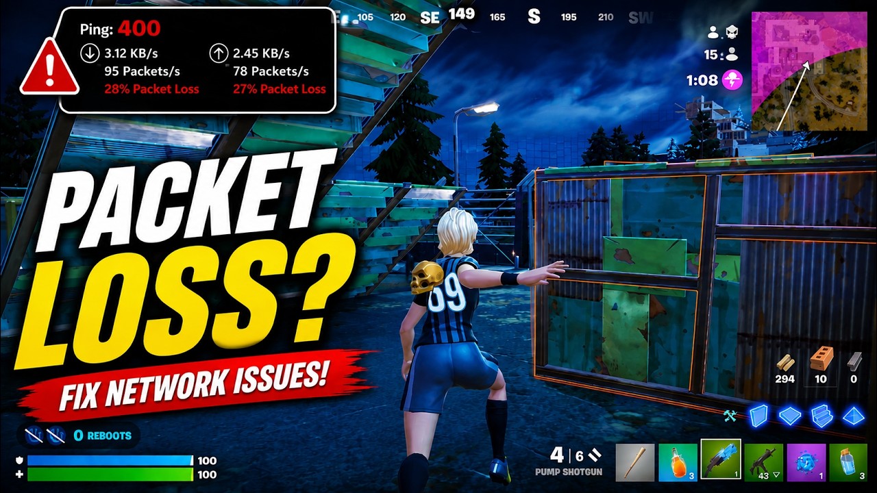 Потеря пакетов в Fortnite Глава 7 Сезон 3? Исправляем проблемы с сетью!