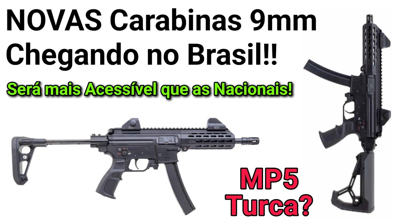 NOVA Carabina 9mm chegando! Será mais Acessível que a CT9 Nacional!! AKDAS SA9 e SSA9, estilo HK MP5