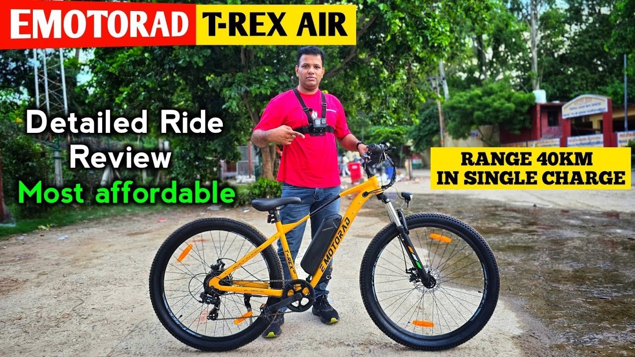 2025 Emotorad T-rex Air Electric Cycle Detailed Ride Review | Range 40Km In Single Charge | E Cycle
