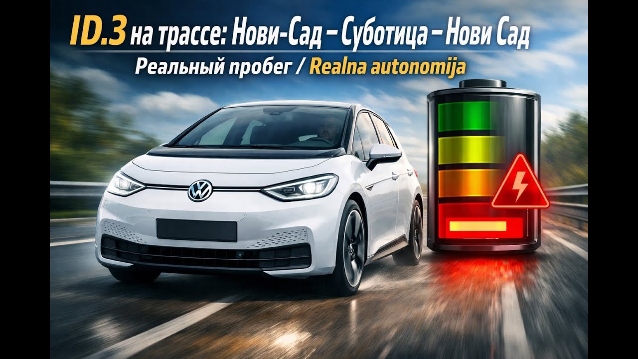 Фольксваген ID.3: хватит ли батареи? Нови-Сад – Суботица – Нови Сад