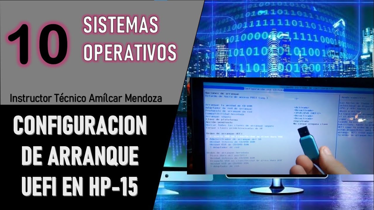 10 Configuración de Arranque UEFI en Laptop HP-15