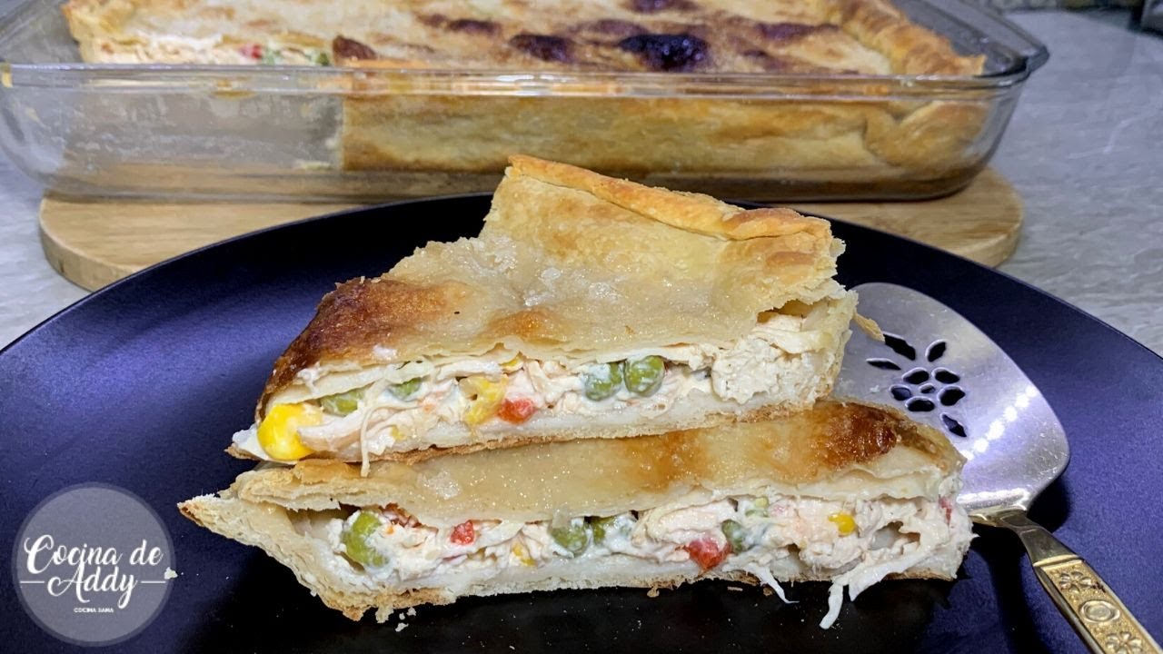 En Minutos, PASTEL de Pollo Hojaldrado, más fácil Imposible | Cocina de Addy