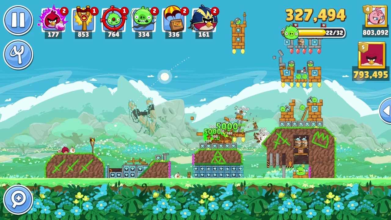 Angry Birds Friends Level 8 Tournament 1400 three stars NO POWER-UP walkthrough 2024-05-27