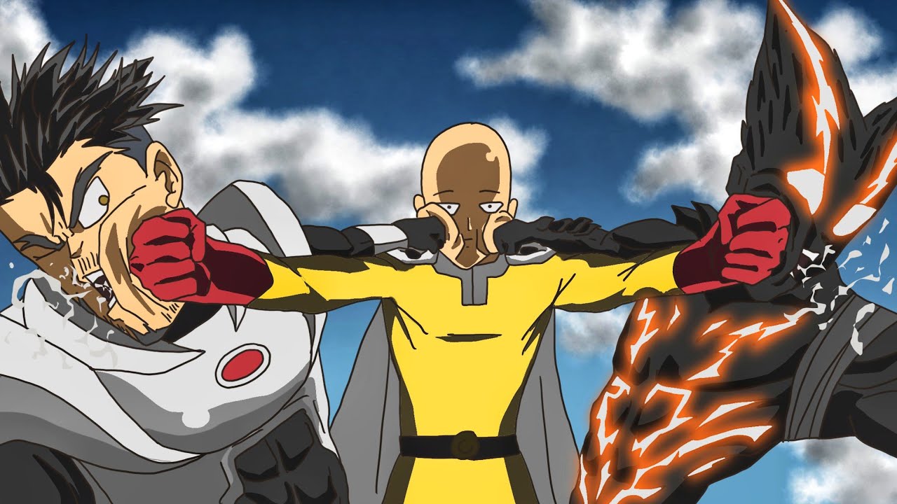 Saitama Vs  Blast - PART 5 [fan animation] Garou vs Saitama vs Blast (one punch man)