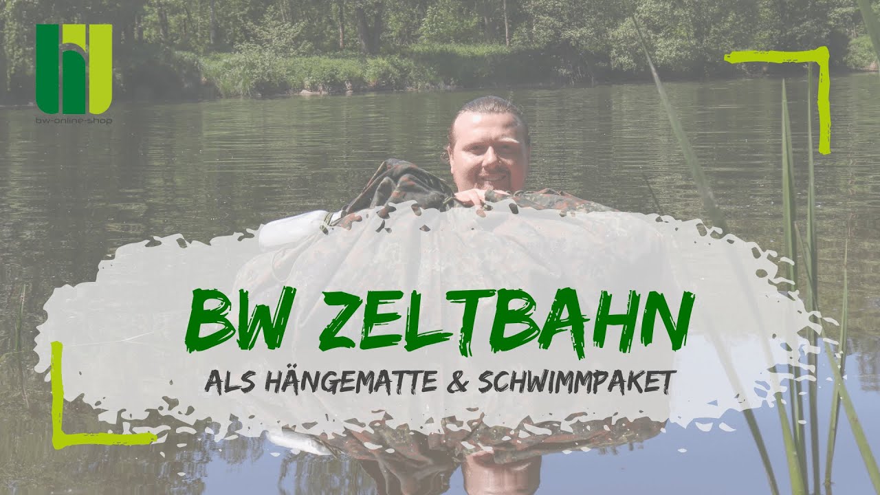BW ZELTBAHN #3   Vielf&auml;ltig nutzbar als H&auml;ngematte oder Schwimmpaket auf deinen Outdoor Touren!