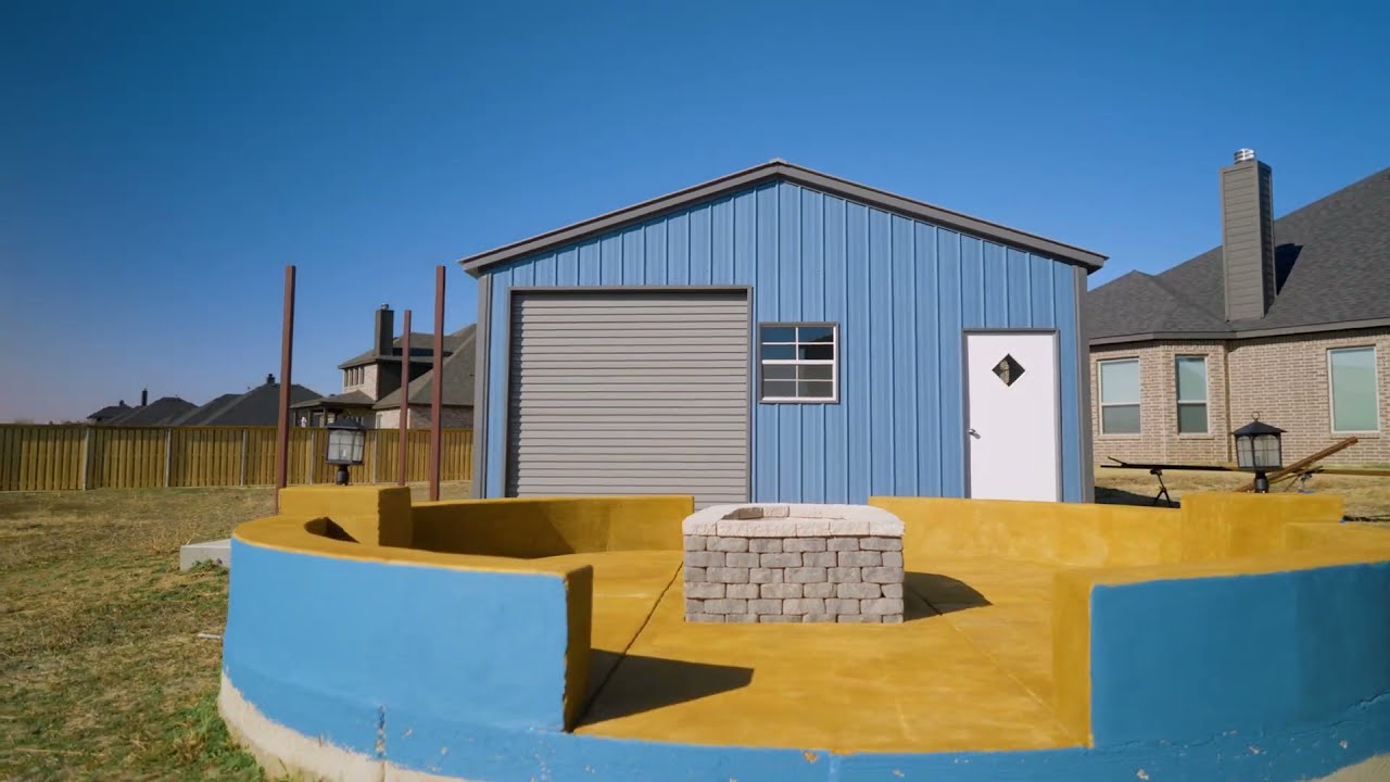 20x20 Vertical Metal Garage from Alans Factory Outlet | Metal Garage Installation