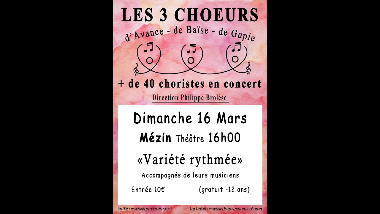Extraits du Concert de Mézin - 2025 - Chorale Les 3 Chœurs