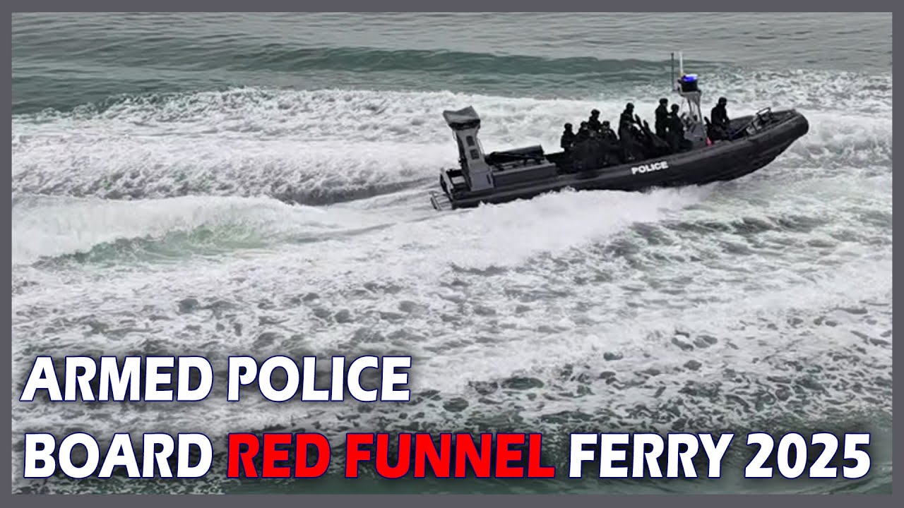 Armed Police Board Red Funnel Ferry   |  Southampton 2025
