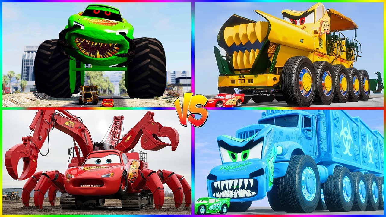 🏎️ Lightning McQueen vs Monster Machines | GTA 5 Gameplay