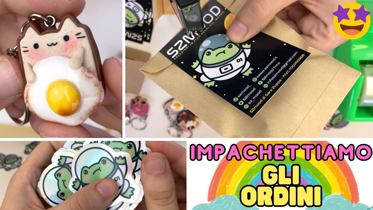 PREPARIAMO gli ordini insieme! 🤩 📦 IMPACCHETTIAMO le mie creazioni in fimo  🌈