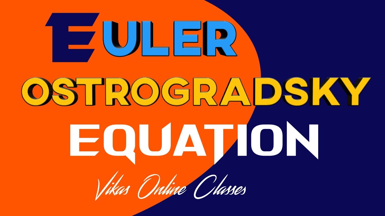 Euler-Ostrogradsky Equation/Euler equation / Calculus of variation /NET/JRF Mathematics