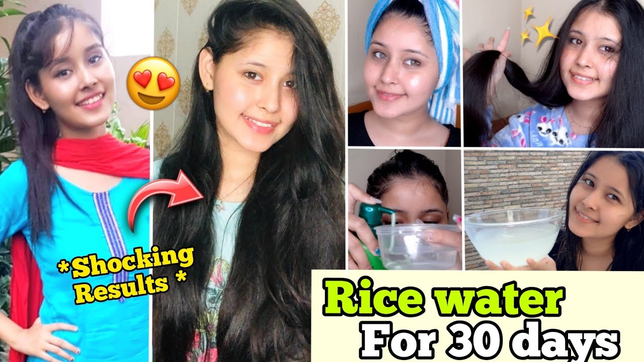 30 DAYS EXTREME HAIR GROWTH *STOP Hairfall * | My Experience With RICE WATER 😍got 10 Inces new Hair!