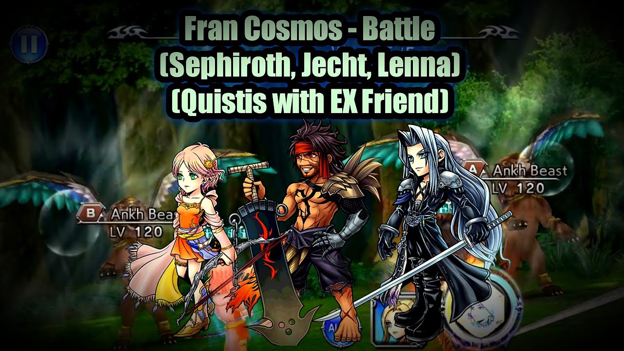DFFOO GL#153.2 FRAN COSMOS - BATTLE (SEPHIROTH, JECHT, LENNA) 387K SCORE | 55 Turns