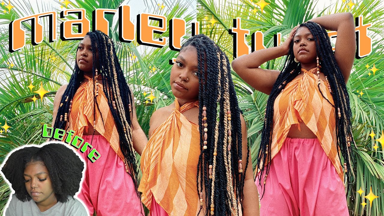 MARLEY TWIST! ✨ giving myself extra long marley twist