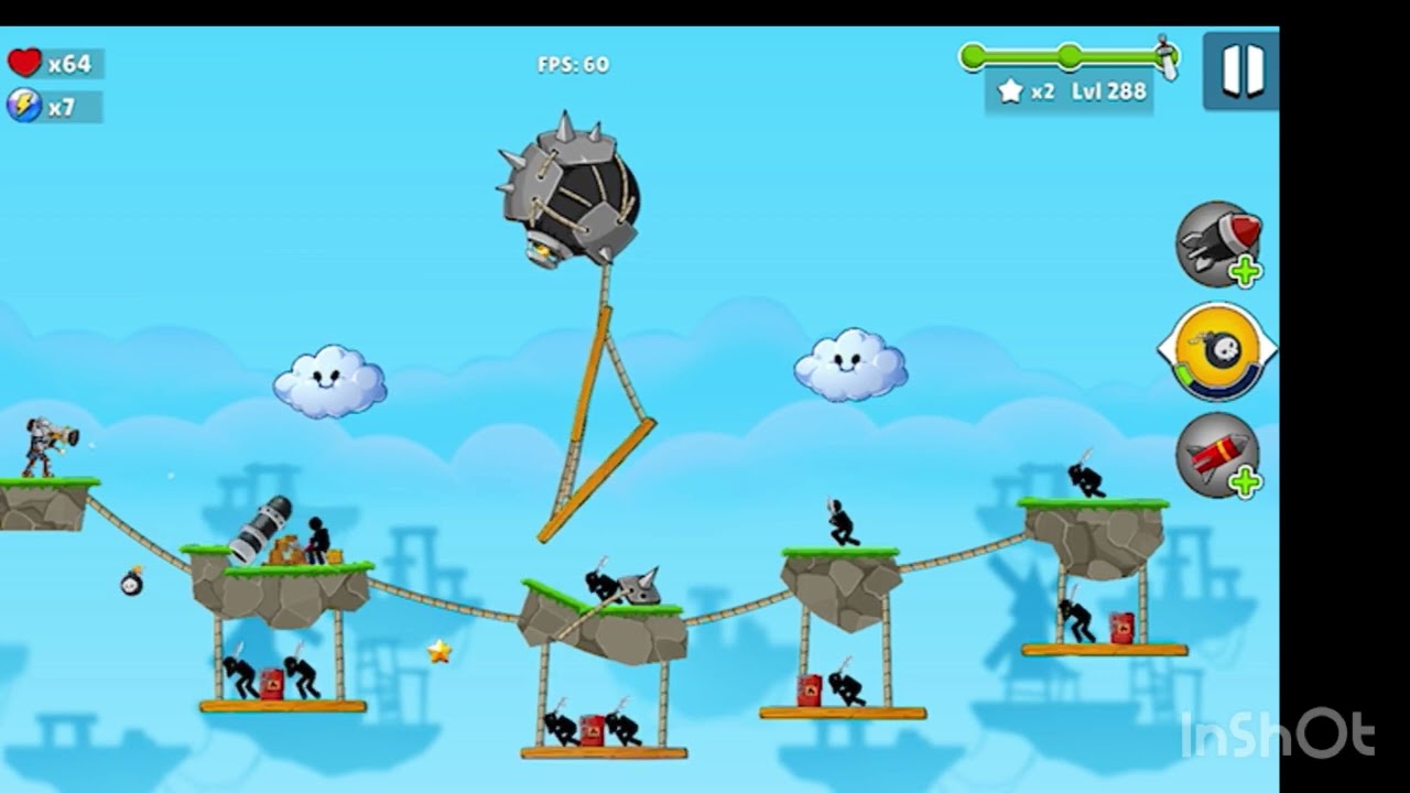 Bomb stick Game bazuka Level 285-290