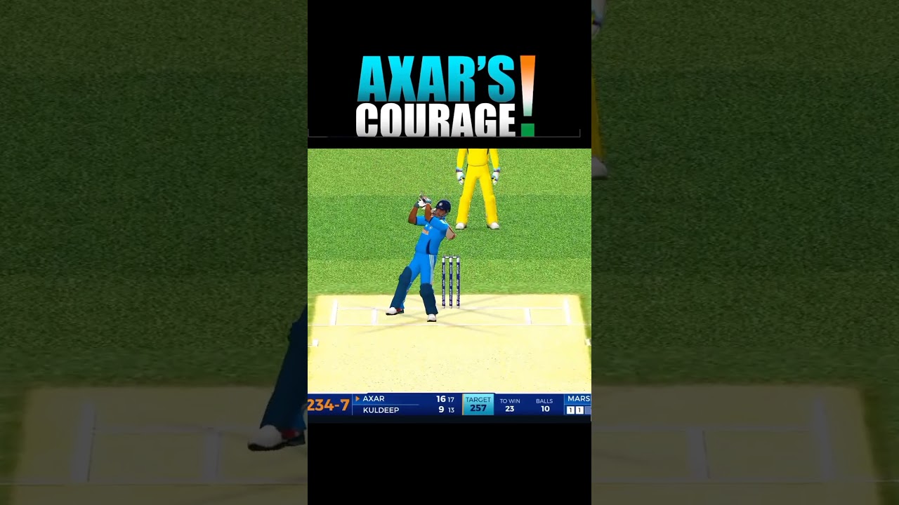 💥Axar Patel's COURAGEOUS Shot in Real Cricket 24 | Ind vs Aus in Real Cricket 24 | 